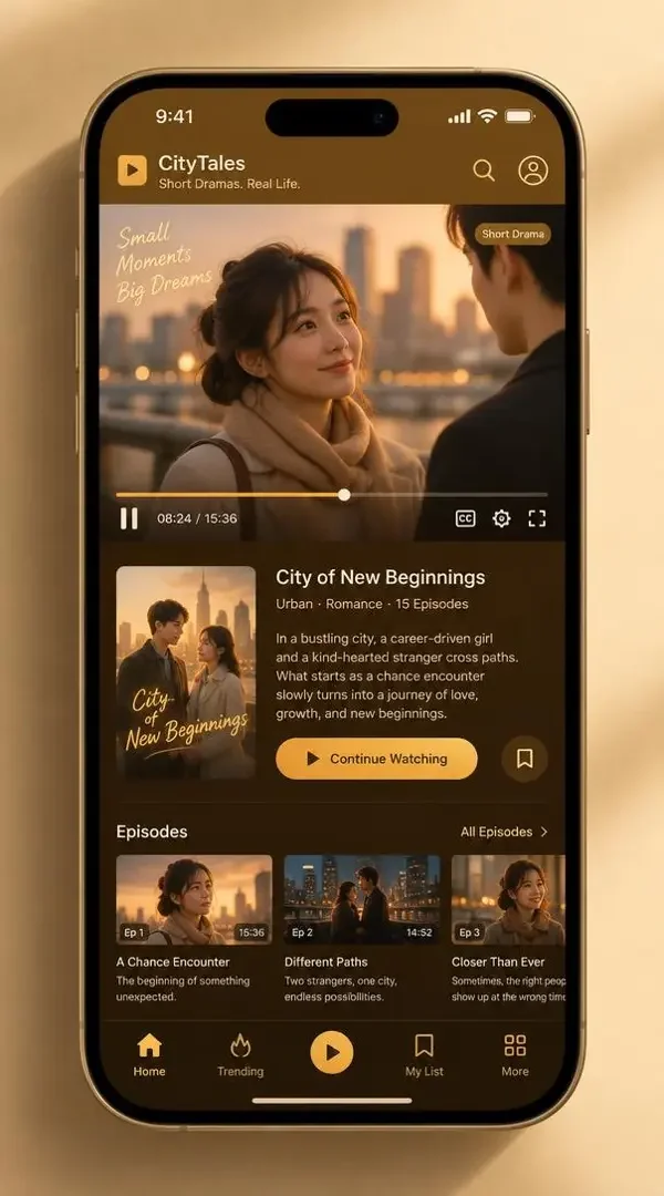 秋霞在线观看 App 烟火人间播放界面展示